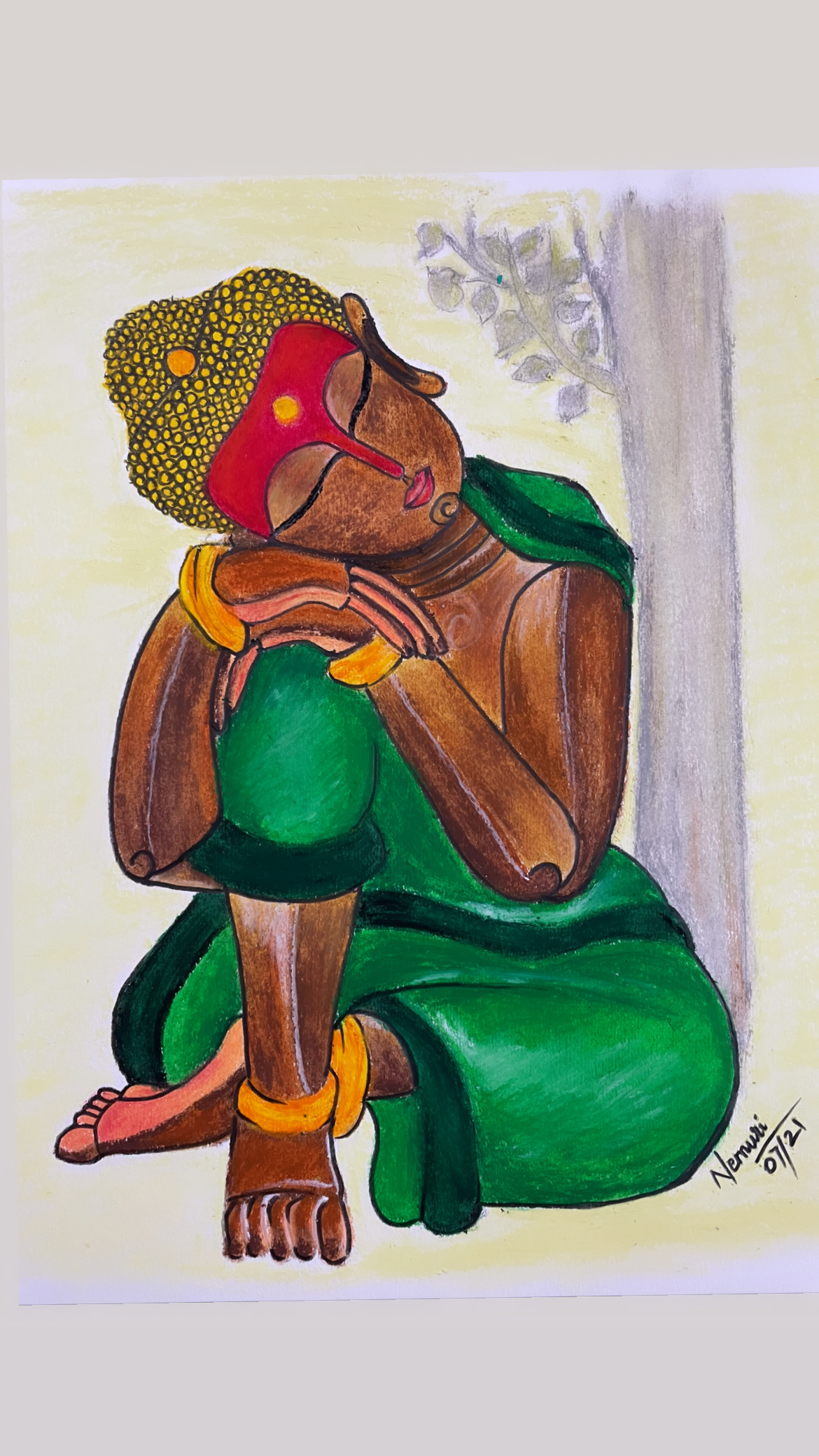 Traditional dance watercolor